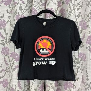 Distressed Nintendo Cutoff Crop Tshirt